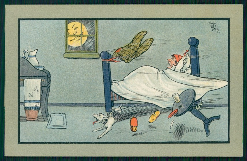Artist Signed C. L. Vicary Paper Moon Man in Bed Comic M M Vienne 430 pc TC4039 – fronte