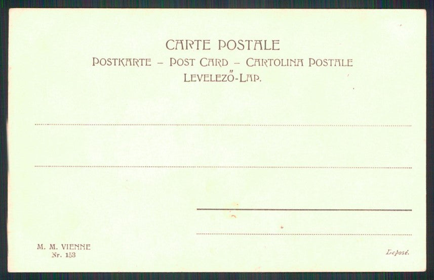 Viennoise Glamour Fashion Lady M M Vienne 153 postcard TC4041 – retro
