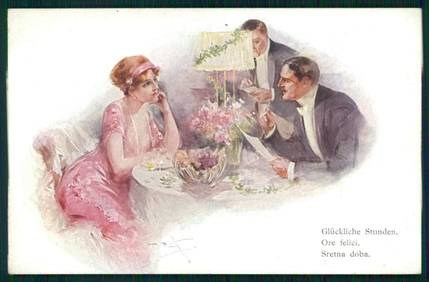 Artist Signed Viennoise Bennett Glamour Fashion Lady M M Vienne 578 pc TC4049 – fronte