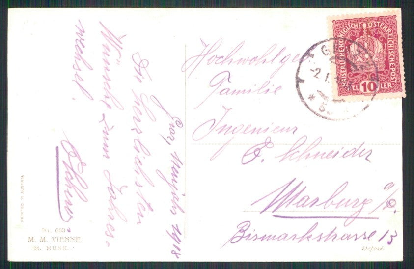 Viennoise Lady M M Vienne 683 postcard TC4052 – retro