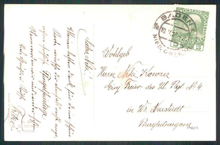 Artist Signed Viennoise Frank Kingsley Lady M M Vienne 567 postcard TC4056 – retro