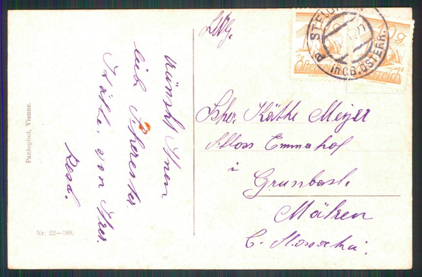 Artist Signed Viennoise Schubert Glamour Fashion Lady Big Hat postcard TC4062 – retro