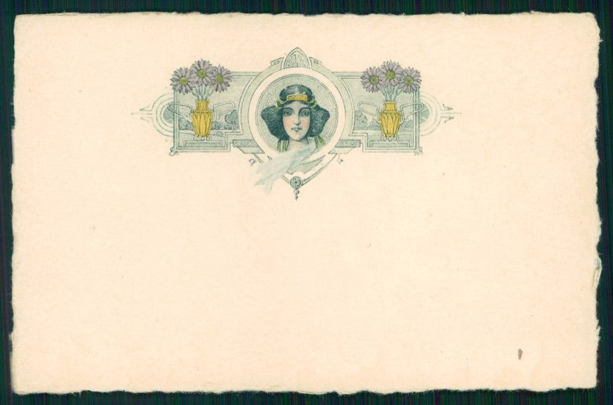 Viennoise Art Nouveau Lady postcard TC4071 – fronte