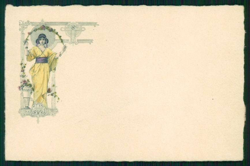 Viennoise Art Nouveau Lady postcard TC4072 – fronte