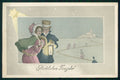 Artist Signed Viennoise Kratki Romantic Couple Winter Landscape 672 pc TC4075 – fronte