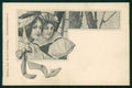 Viennoise Art Nouveau Lady Theo Stroefer serie 15 postcard TC4087 – fronte
