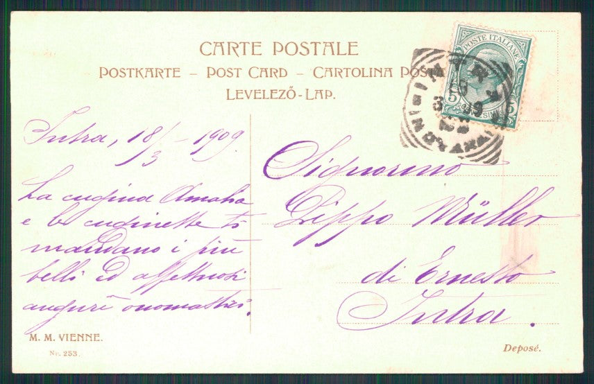 Viennoise Barham Children M M Vienne 253 postcard TC4104 – retro