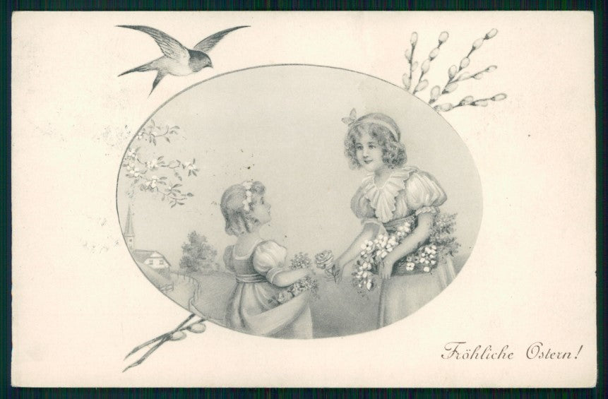 Viennoise Easter Egg Children 99 postcard TC4108 – fronte
