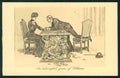Artist Signed Charles Dana Gibson Lady Playing Cards serie 185 postcard TC4204 – fronte