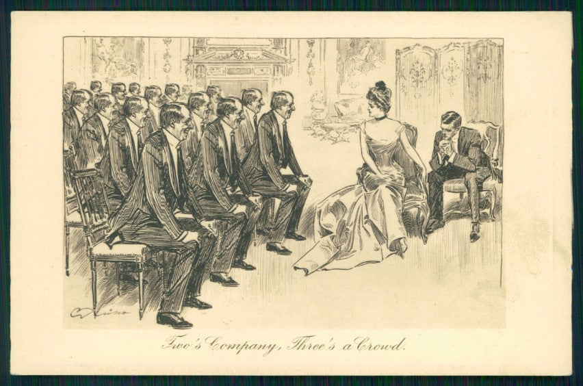 Artist Signed Charles Dana Gibson Lady serie 184 postcard TC4212 – fronte