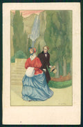 Artist Signed Gobbi Art Deco Couple serie 2495 CORNER CREASED postcard TC4230 – fronte