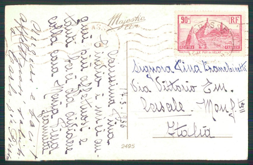 Artist Signed Gobbi Art Deco Couple serie 2495 CORNER CREASED postcard TC4230 – retro