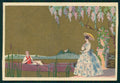 Artist Signed Max Ninon Accornero Art Deco Romantic Couple TRIMMED pc TC4238 – fronte