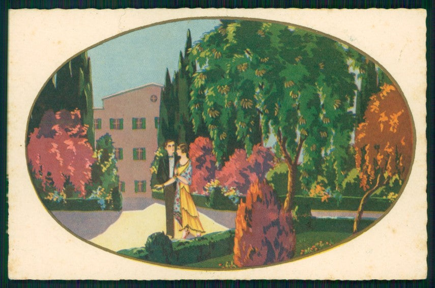 Artist Signed Max Ninon Accornero Art Deco Romantic Couple Degami 2163 pc TC4242 – fronte