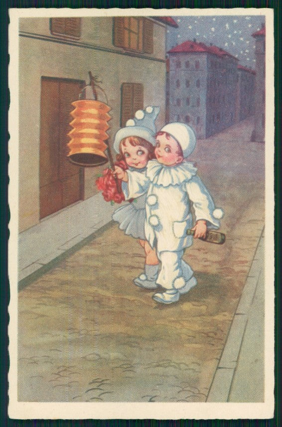 Artist Signed Castelli Children Pierrot Degami 773 postcard TC4274 – fronte