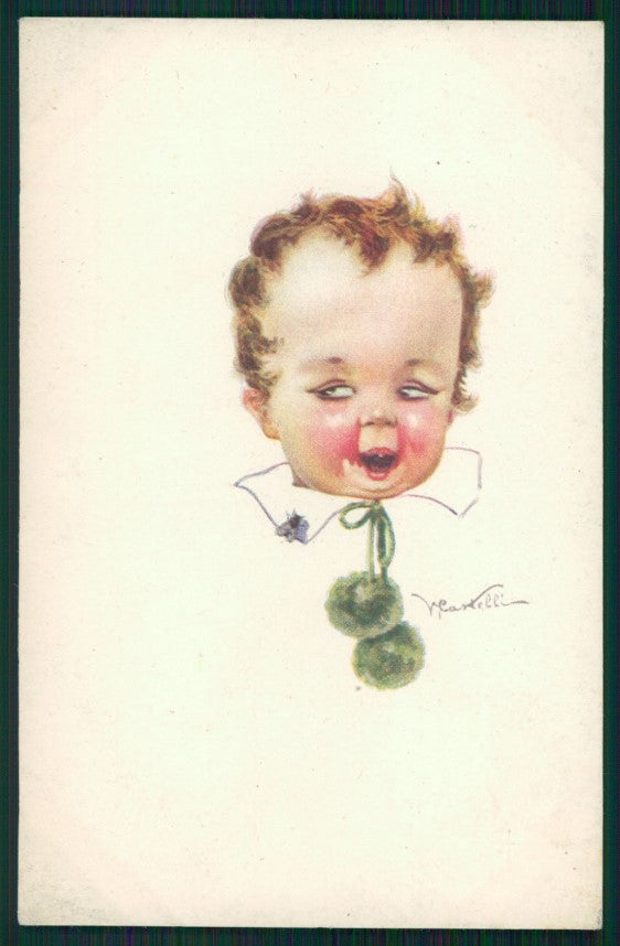 Artist Signed Castelli Little Boy serie 351-1 postcard TC4285 – fronte