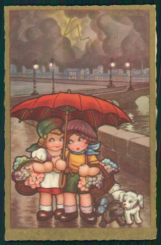Artist Signed Dernini Children serie 2408 postcard TC4290 – fronte
