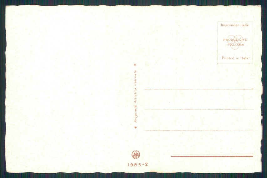 Artist Signed Sgrilli Girl Geisha Domino serie 1983-2 postcard TC4306 – retro