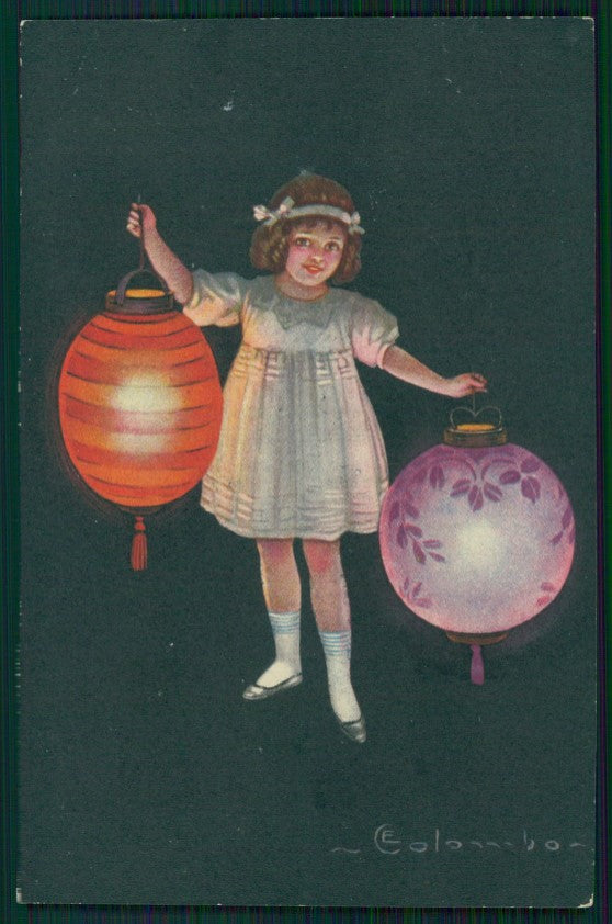 Artist Signed Colombo Girl serie 1724-3 postcard TC4315 – fronte