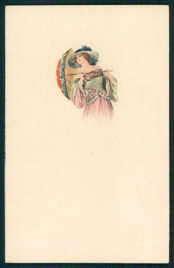 Artist Signed Colombo Glamour Fashion Lady serie 256 postcard TC4316 – fronte
