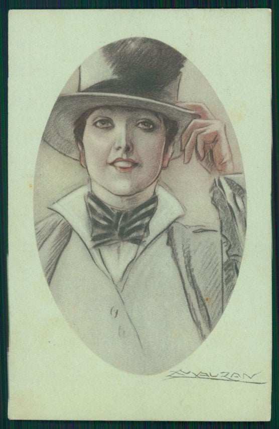 Artist Signed Mauzan Fashion Glamour Lady serie 279-4 postcard TC4352 – fronte
