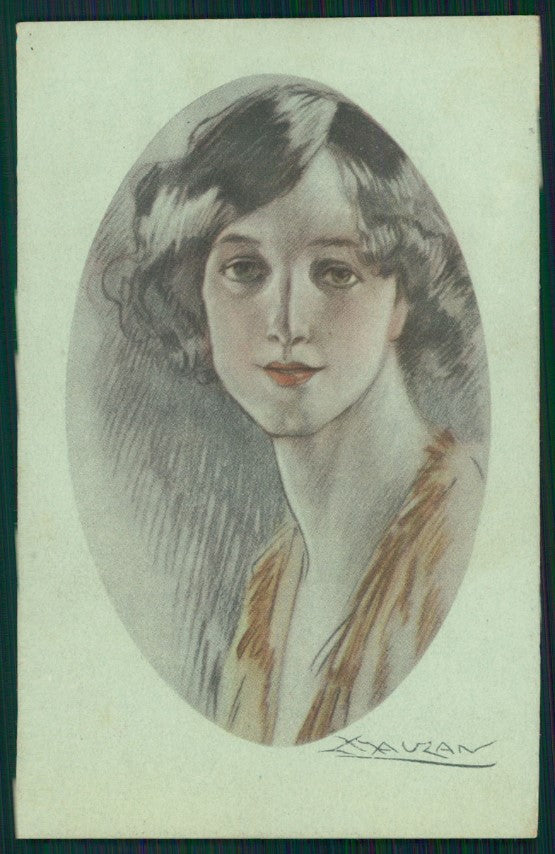 Artist Signed Mauzan Fashion Glamour Lady serie 279-2 postcard TC4353 – fronte