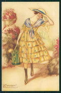 Artist Signed Mauzan Fashion Glamour Lady serie 248-4 postcard TC4380 – fronte
