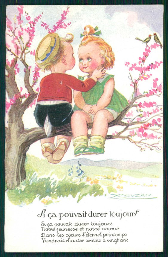 Artist Signed Mauzan Children serie 212 postcard TC4390 – fronte