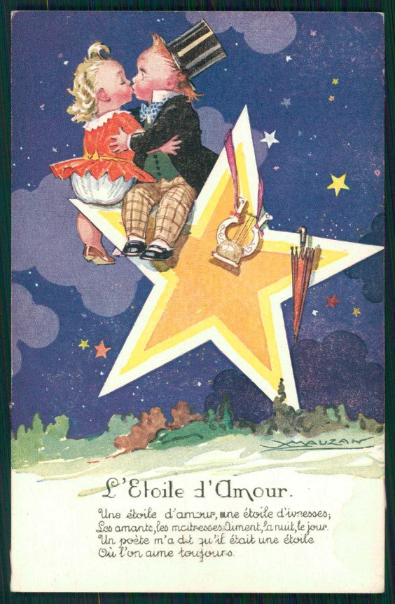 Artist Signed Mauzan Children serie 120 postcard TC4393 – fronte