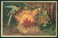Artist Signed Anichini Art Deco Landscape Parrot serie 287 postcard TC4420 – fronte