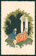 Artist Signed Meschini Italian Art Deco Romantic Couple 2444 postcard TC4437 – fronte