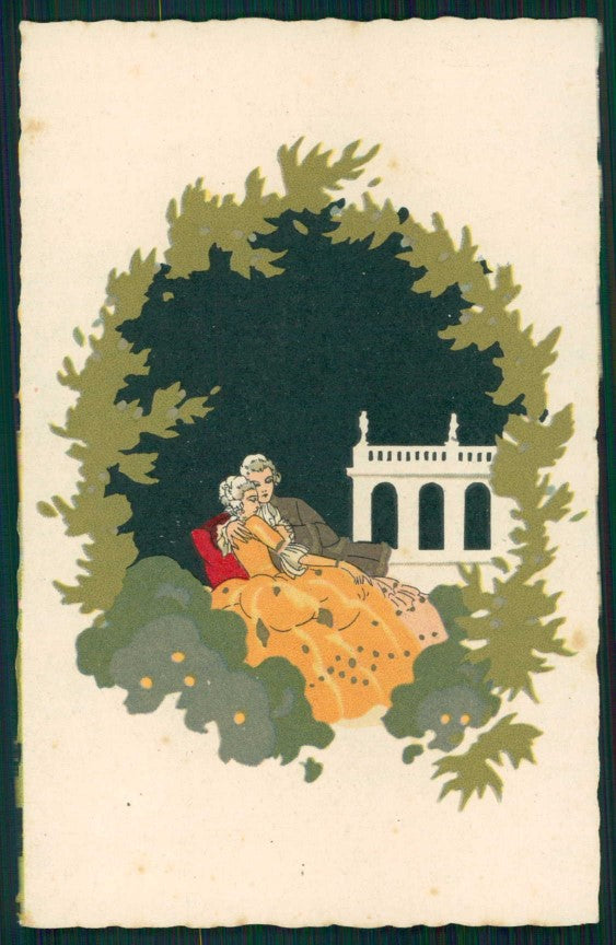 Artist Signed Meschini Art Deco Romantic Couple serie 2444 postcard TC4453 – fronte