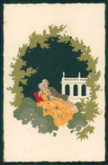 Artist Signed Meschini Art Deco Romantic Couple serie 2444 postcard TC4453 – fronte