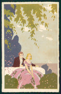 Artist Signed Meschini Italian Art Deco Couple serie 2286 postcard TC4461 – fronte