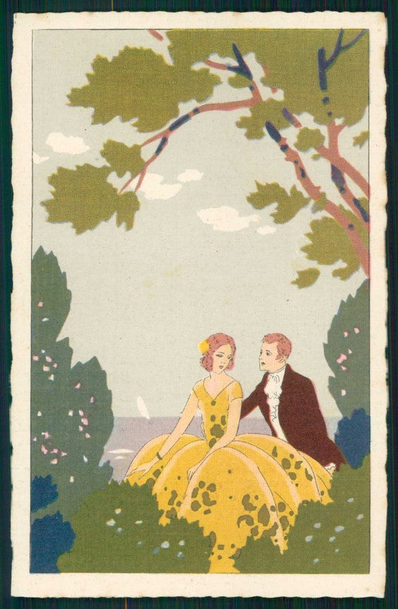 Artist Signed Meschini Italian Art Deco Romantic Couple 2286 postcard TC4464 – fronte
