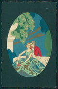 Artist Signed Meschini Italian Deco Couple 2270 CORNER CREASED postcard TC4467 – fronte