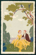 Artist Signed Meschini Italian Art Deco Romantic Couple 2286 postcard TC4471 – fronte