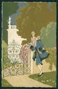 Artist Signed Meschini Italian Art Deco Romantic Couple 2446 postcard TC4488 – fronte