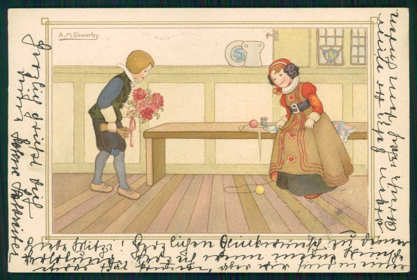 Artist Signed M. Sowerby Children Dondorf postcard TC4528 – fronte