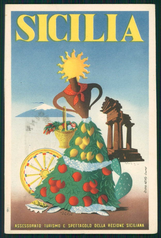 Italian Advertising Sicilia Palermo postcard TC4551 – fronte