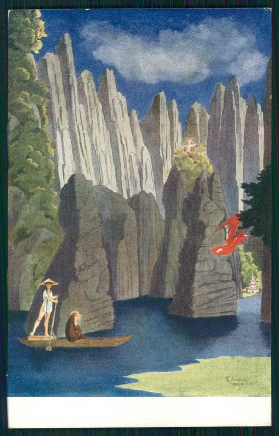 Artist Signed P. Rittinger Der Glaubensbote serie 6 postcard TC4587 – fronte
