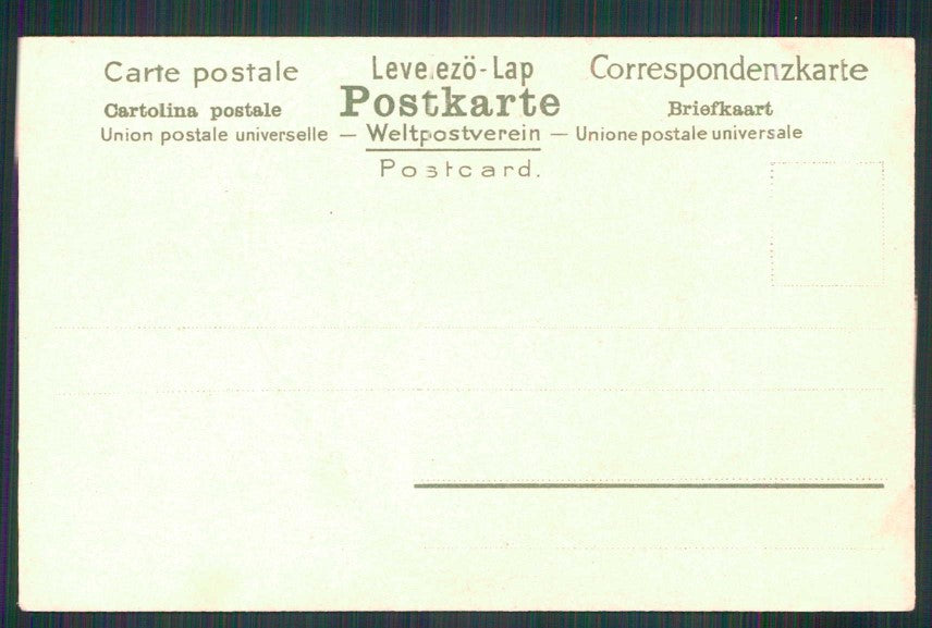 Art Nouveau Romantic Couple Heart Relief serie 8100 UNGLUED postcard TC4593 – retro