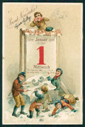Art Nouveau Year 1901 1902 Children Relief serie 3943 postcard TC4596 – fronte