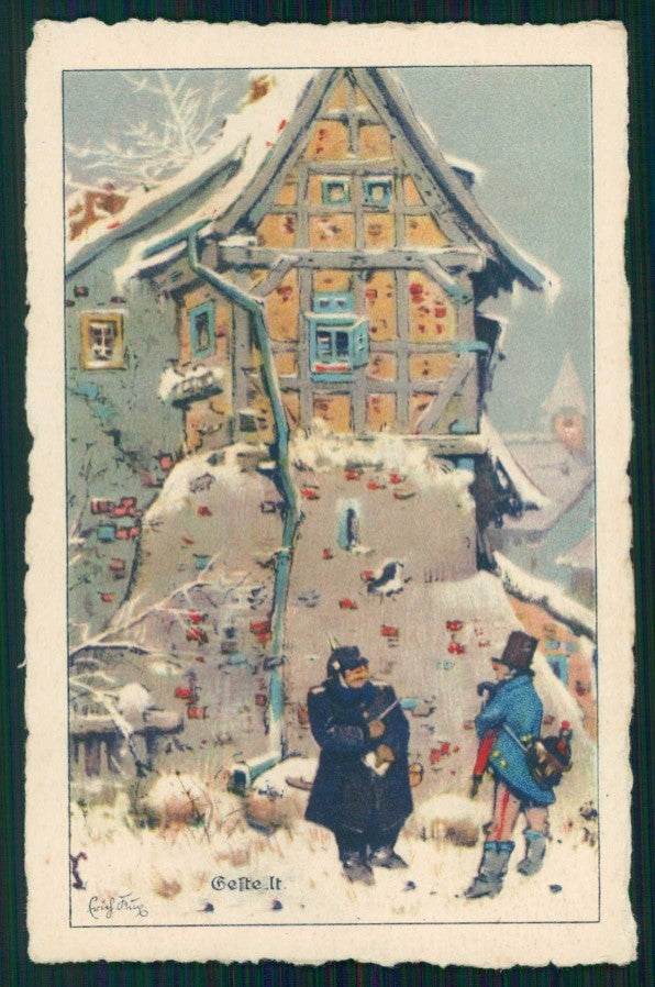 Artist Signed Erich Kux House serie 1134 postcard TC4609 – fronte