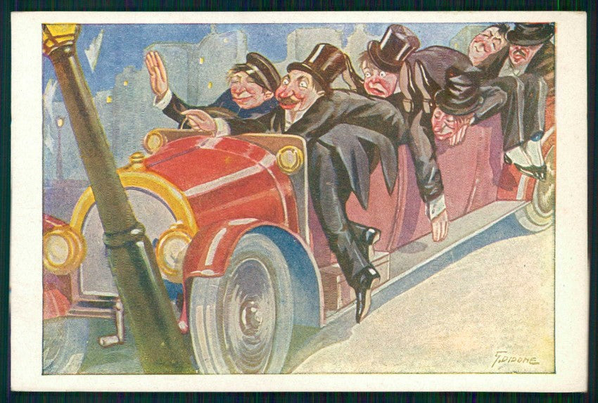 Artist Signed Didone Men Car Comic serie 2-14 postcard TC4624 – fronte