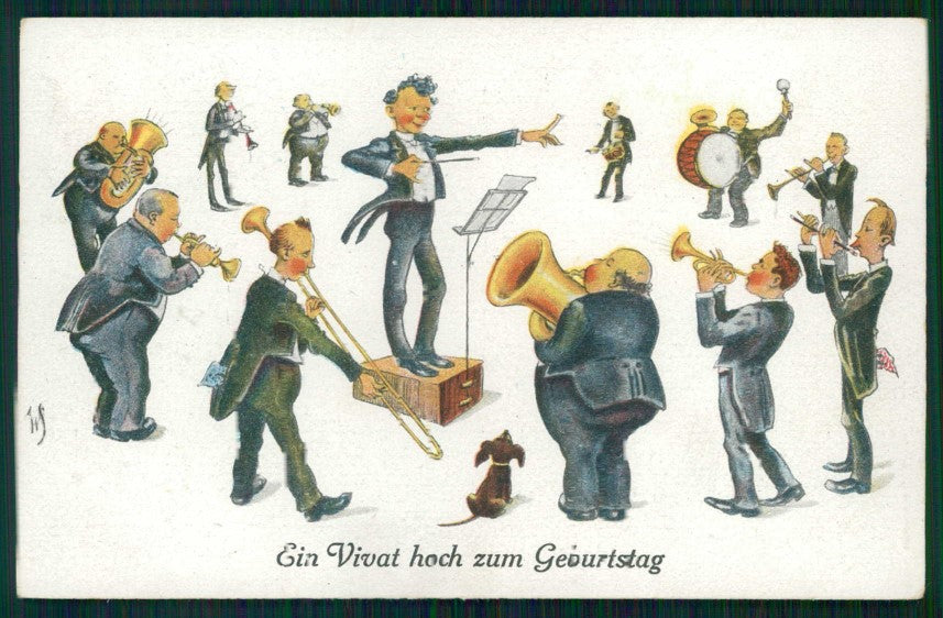 Artist Signed Willi Schevermann Music Band Konzert serie 368-a postcard TC4636 – fronte