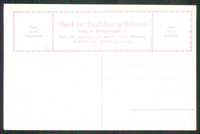 Artist Signed Kutzer Goethe Deutschen Bohmen serie 431 postcard TC4642 – retro