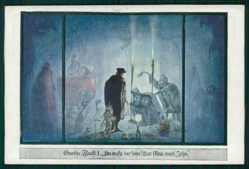 Artist Signed Kutzer Goethe Faust Deutschen Bohmen serie 442 postcard TC4644 – fronte