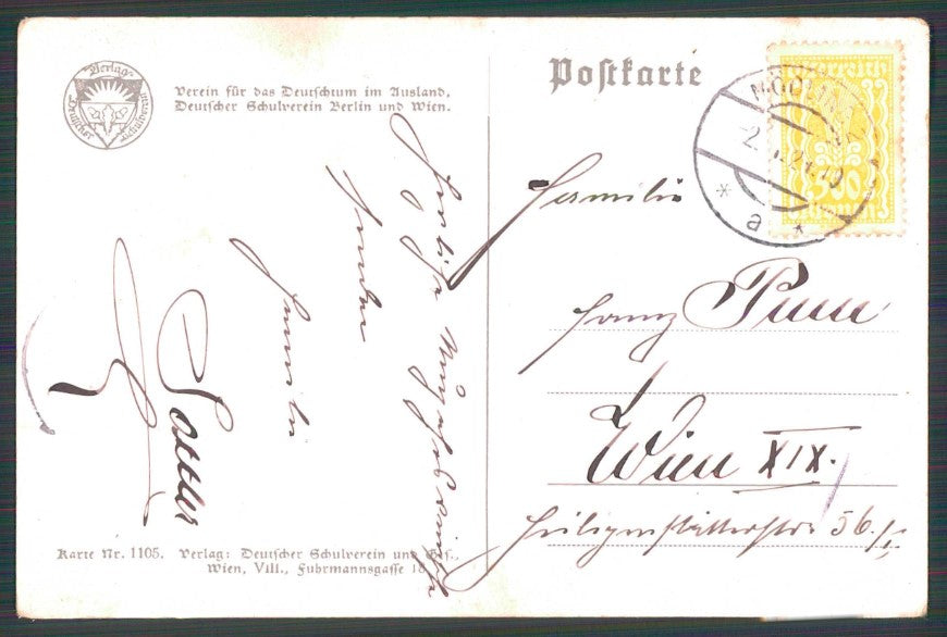 Artist Signed F. Kruis ? Christmas Children Deutscher Schulverein 1105 pc TC4655 – retro