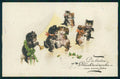 Dancing Black Cat and Dog postcard TC4676 – fronte